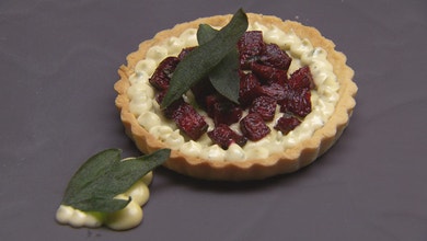 Blue Cheese, Sage and Beetroot Tart
