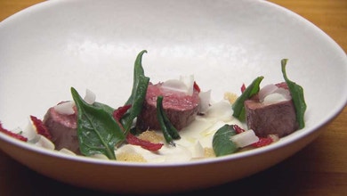 Wallaby with Macadamia Puree