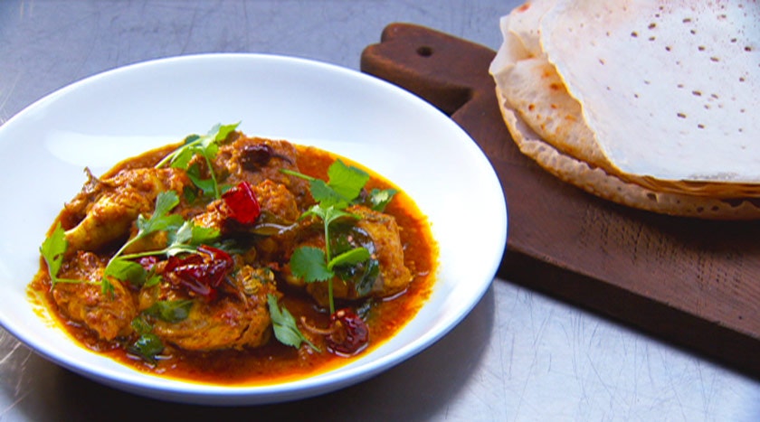 Desi Murgh – Southern Indian Chicken Curry with Appam