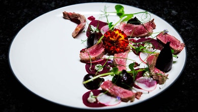 Buffalo Rump with Beetroot and Horseradish Cream