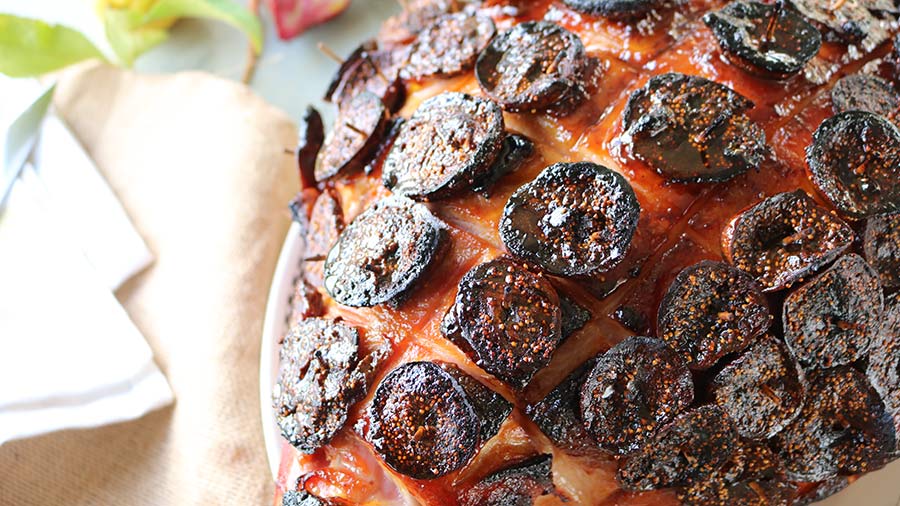 Maggie Beer's Glazed Ham with Figs