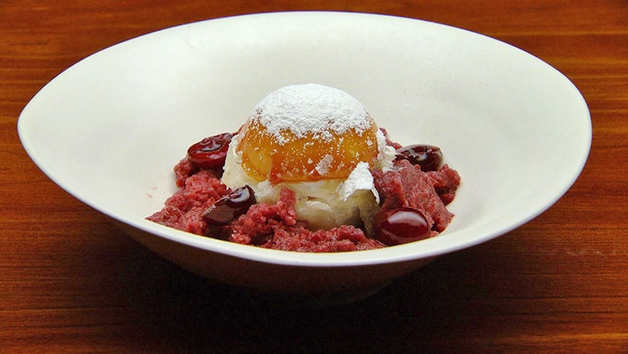 Poached Meringue Snow Egg