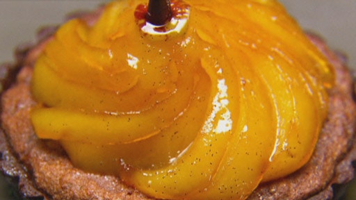 Chocolate Frangipane & Vincotto Pear Tart