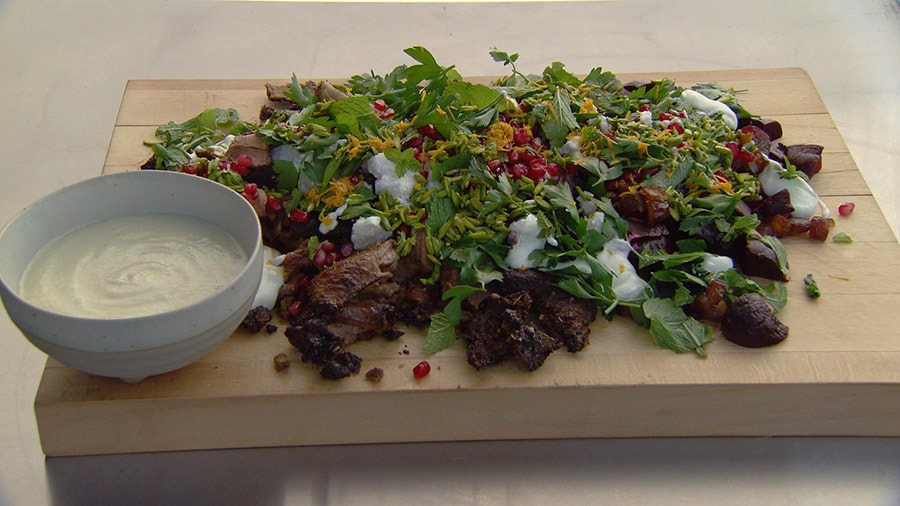 Crusted Lamb Shoulder with Beetroot Salad