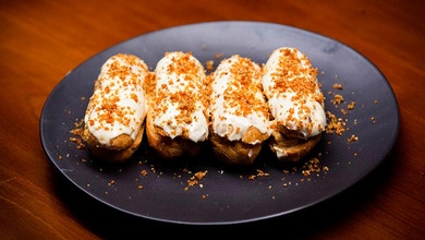 Cream Cheese and Dulce de Leche Eclairs