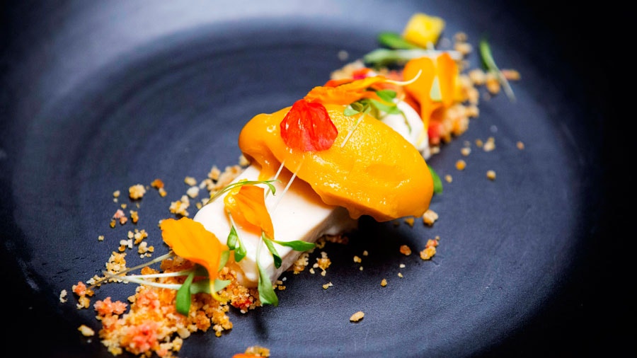 Mango Sorbet with Vanilla Yoghurt Parfait