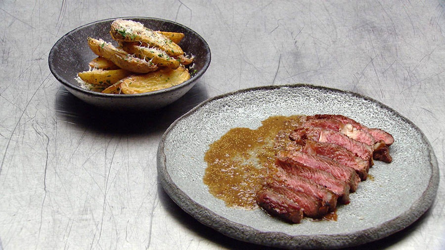 Grass Fed Scotch Fillet with Kipfler Potatoes