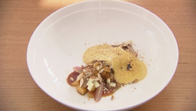 Apples and Grapes with Toasted Almond Crumb