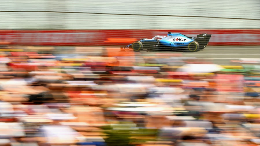 George Russell of Great Britain driving the 63 Rokit Williams Racing FW42 Mercedes