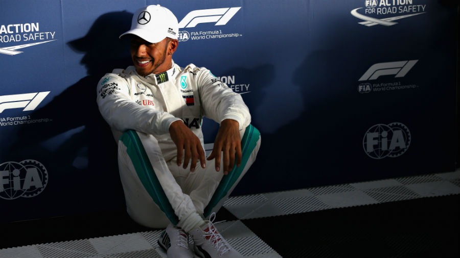 Hamilton takes a seat