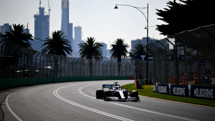 Lewis Hamilton of Great Britain driving the 44 Mercedes AMG Petronas F1 Team Mercedes