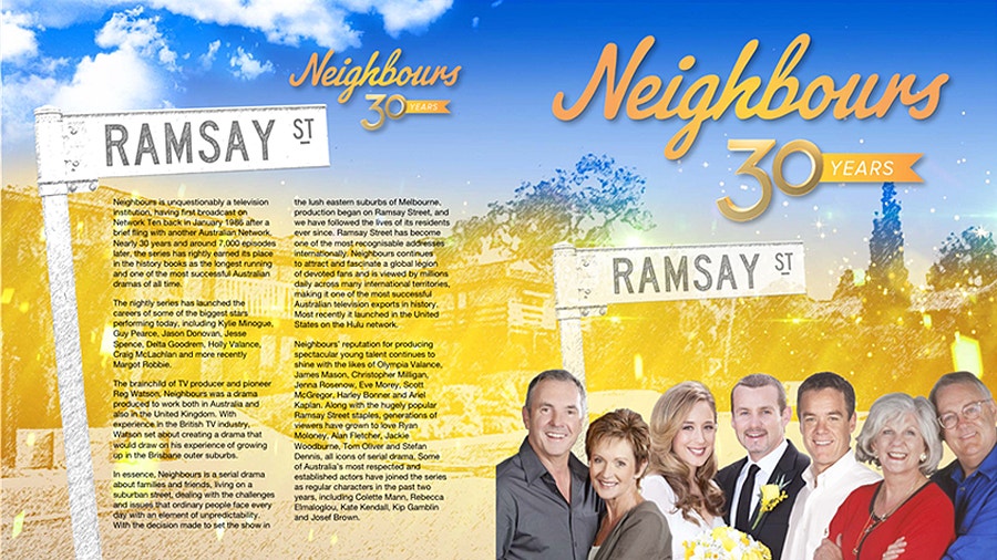 Neighbours 30th stamp series