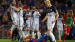 Victory players celebrate the win over the Jets during the 2018 A-League Grand Final