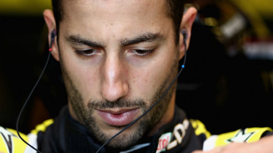Daniel Ricciardo of Australia and Renault Sport F1 prepares to drive in the garage during final practice for the F1 Grand Prix of Australia