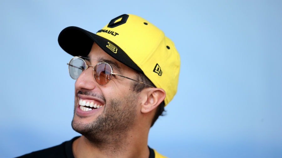 Daniel Ricciardo of Australia and Renault Sport F1 talks on the fan stage before final practice for the F1 Grand Prix of Australia