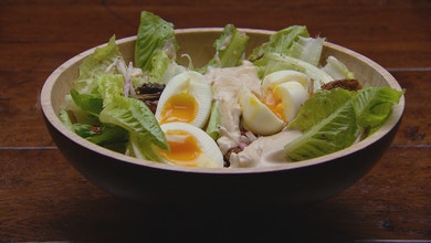 Caesar Salad with Soft Boiled Egg