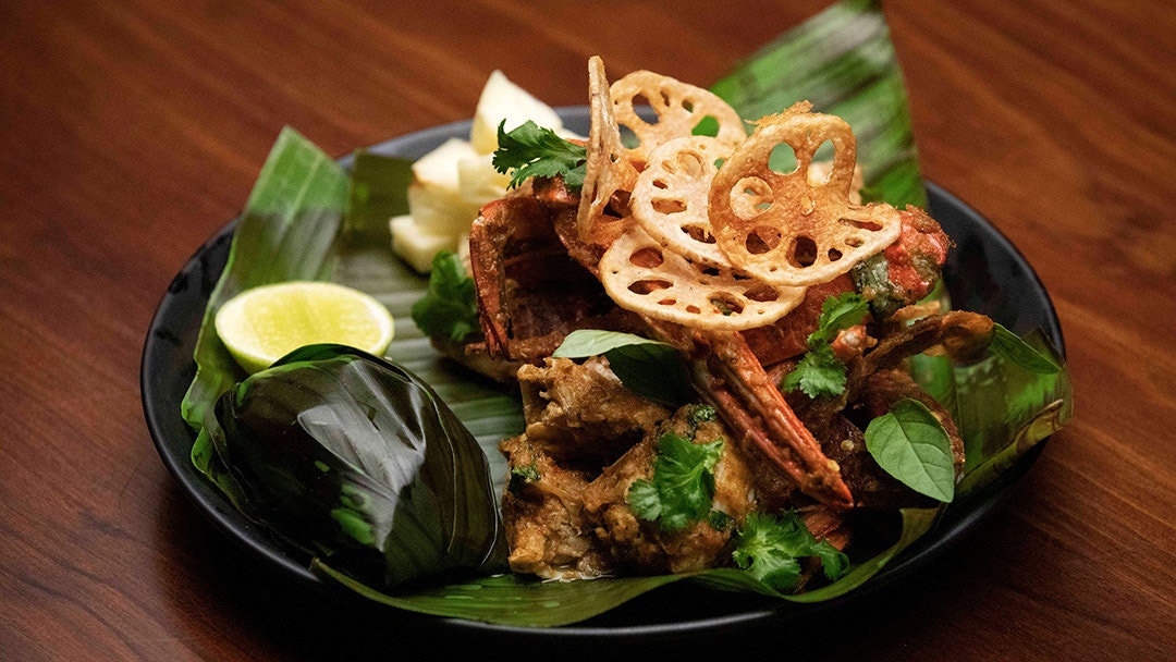 Blue Swimmer Crab and Chilli Sambal with Coconut Rice