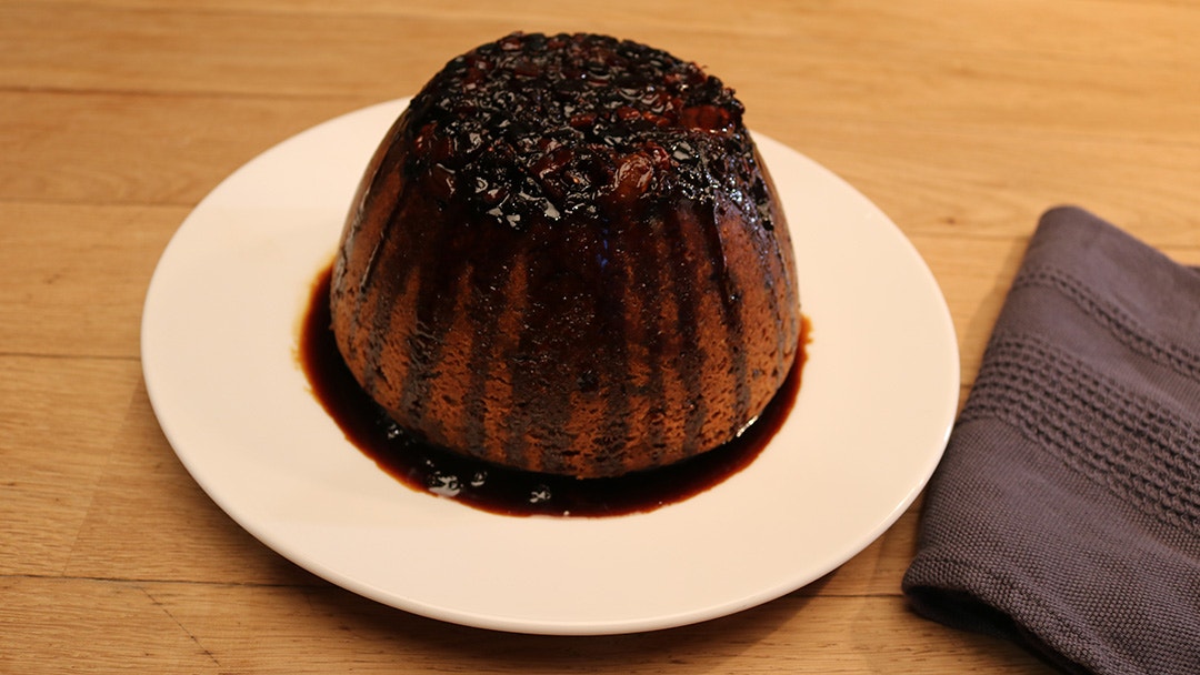 Gary Mehigan's Steamed Mulberry, Sour Cherry and Treacle Pudding