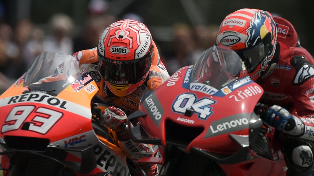 Marc Marquez and Andrea Dovizioso Battle