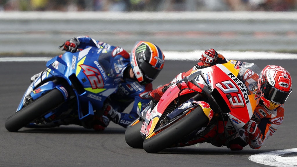 Marc Marquez leads Alex Rins