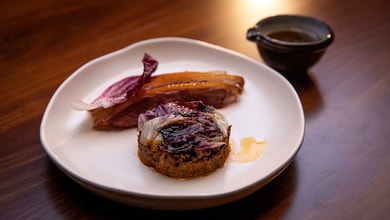 Duck with Smoked Lentils, Radicchio and Muntries