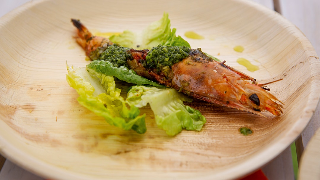Barbecued Prawns with Salsa Verde