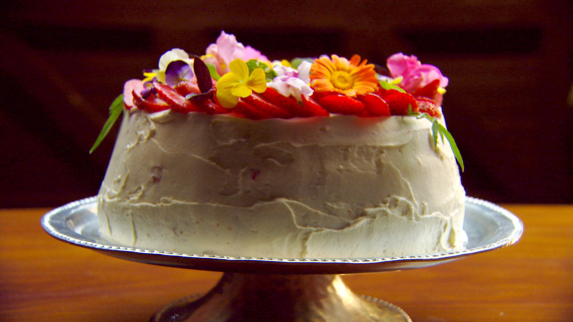 Lychee Rose Cream Roll Cake | Sift & Simmer