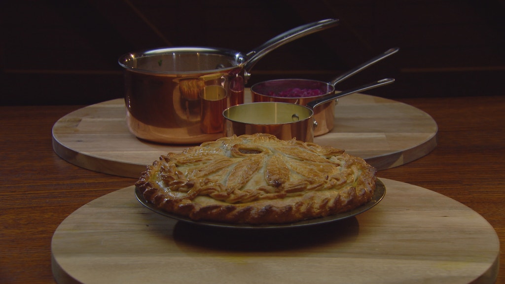 Stout-Braised Beef Pie with a Blue Cheese Crust