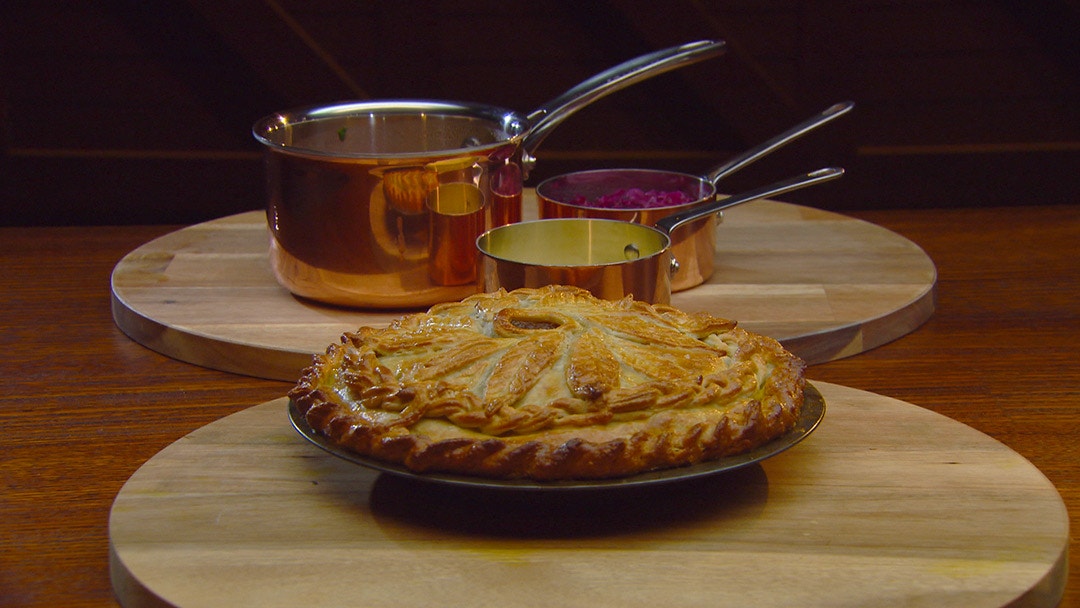 Stout-Braised Beef Pie with Blue Cheese Crust