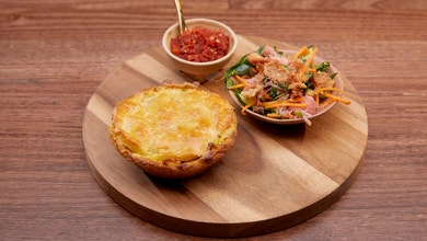 Coconut and Chicken Pie with Pickled Chilli Sauce