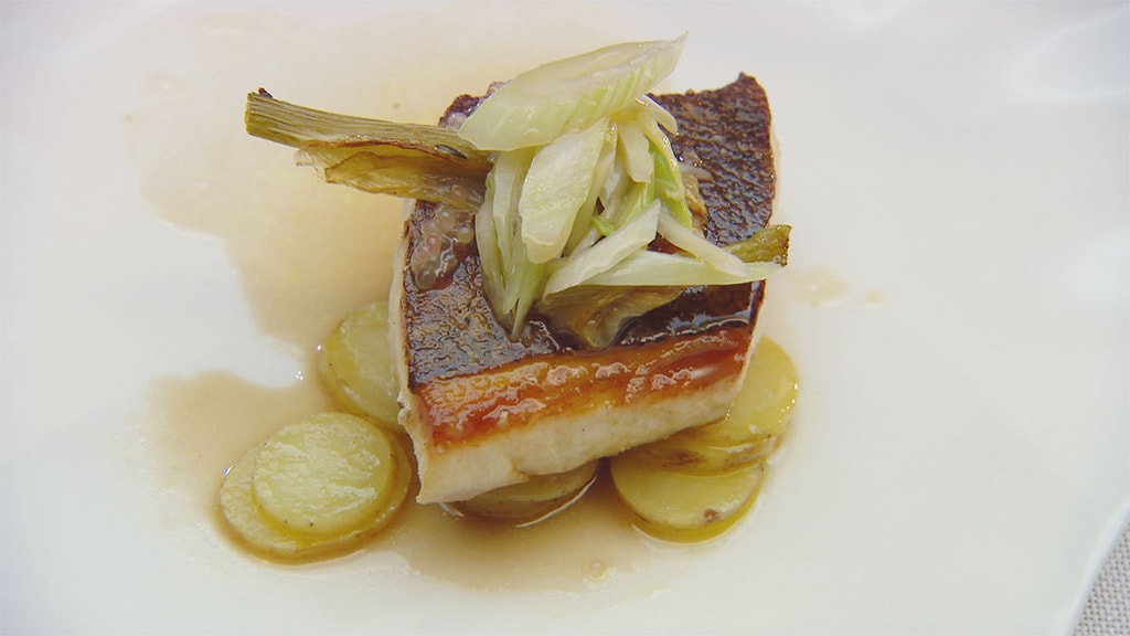 Kingfish with Kipfler Potatoes and Baby Fennel