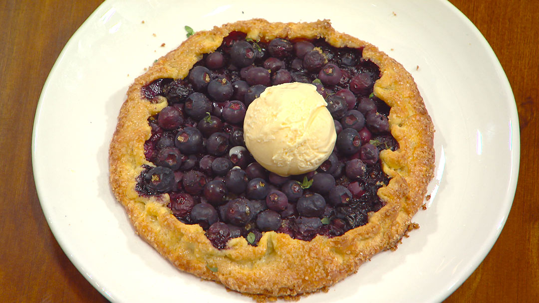 Blueberry Galette with Crème Fraîche Ice Cream