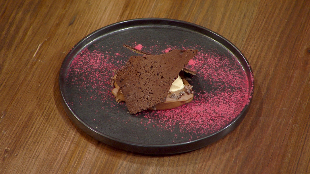 Smoked Chocolate Mousse with Smoked Salt Macadamia Ice ...