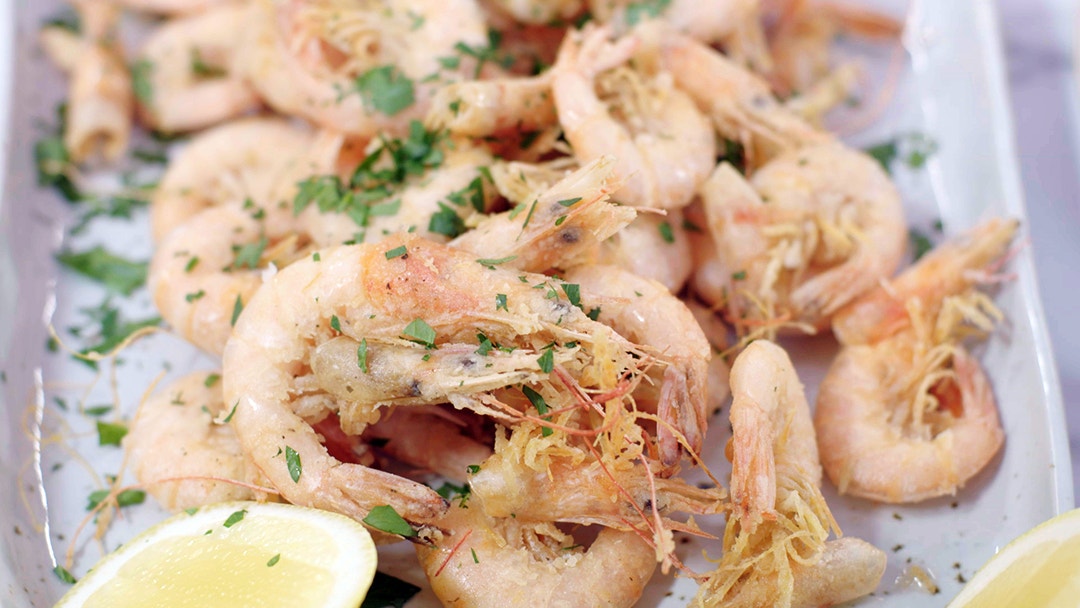 Symi Prawns with Greek Salad