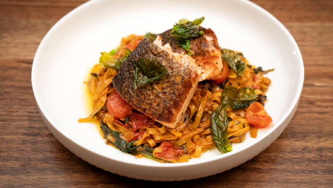 Citrus and Herb Salmon Linguine