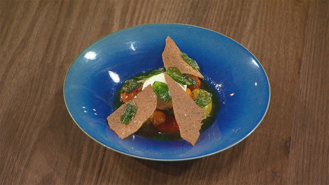 Tomatoes with Yoghurt and Basil