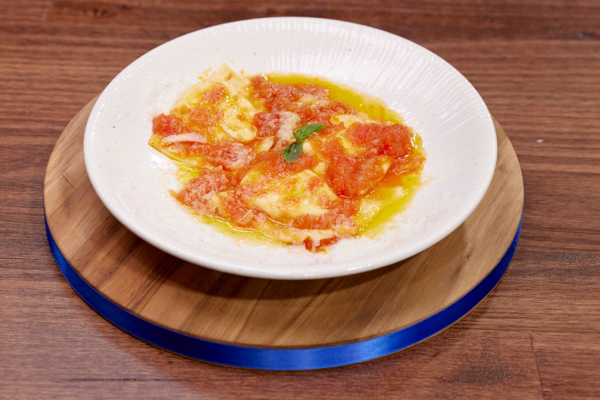 Ricotta Ravioli with Fresh Tomato Sauce