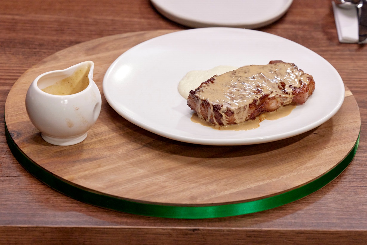 Steak au Poivre with Cauliflower Purée
