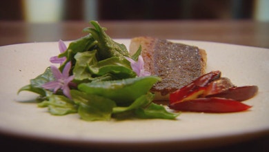 Murray River Cod with Warrigal Greens