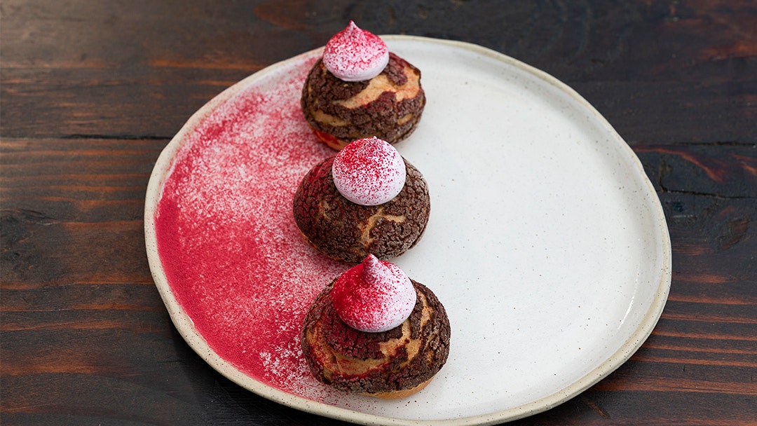 Chocolate and Raspberry Choux