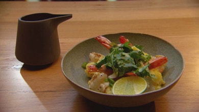 Prawn and Pineapple Broth with Glutinous Rice Balls