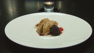 Quail with Pink Peppercorns and Berries