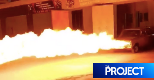 Discovery Inferno! Guy Turns Car Into Flame Thrower