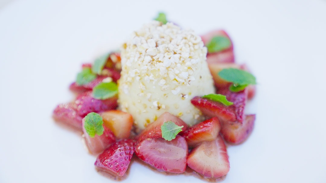 Sweet Corn and Gin Panna Cotta