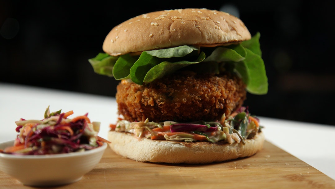 Humpty Doo Barramundi Burger with Spicy Slaw