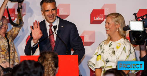 South Australian Premier Peter Malinauskas Forgets His Wife In Victory Speech.