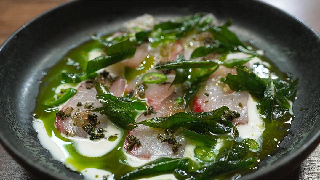 Curry Leaf Cured Kingfish