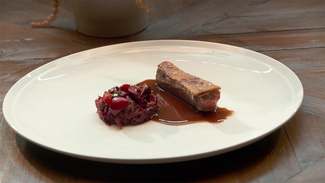 Duck and Cherries