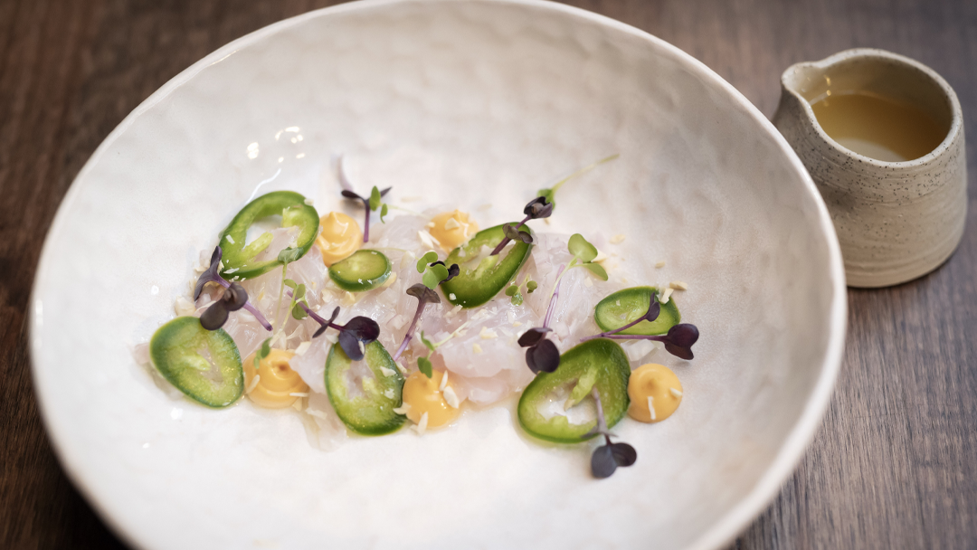 Peruvian Tiradito with Rocoto Emulsion