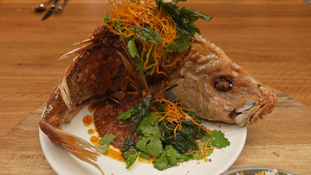 Crispy Fried Snapper with Hot & Sour Sauce